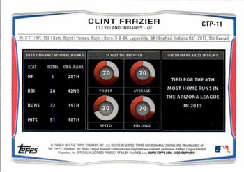 2014 Bowman Draft - Chrome Top Prospects #CTP-11 Clint Frazier Back