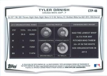 2014 Bowman Draft - Chrome Top Prospects Refractors #CTP-48 Tyler Danish Back