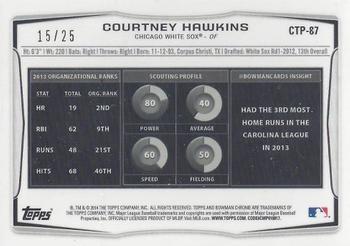 2014 Bowman Draft - Chrome Top Prospects Silver Wave Refractors #CTP-87 Courtney Hawkins Back