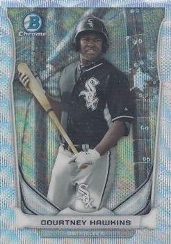 2014 Bowman Draft - Chrome Top Prospects Silver Wave Refractors #CTP-87 Courtney Hawkins Front