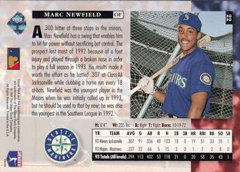 1994 Upper Deck - Electric Diamond #22 Marc Newfield Back