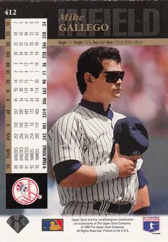 1994 Upper Deck - Electric Diamond #412 Mike Gallego Back