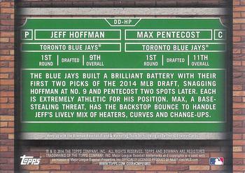2014 Bowman Draft - Dual Draftees #DD-HP Jeff Hoffman / Max Pentecost Back