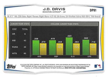 2014 Bowman Draft - Silver Ice #DP81 J.D. Davis Back