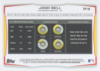 2014 Bowman Draft - Top Prospects Black #TP-16 Josh Bell Back