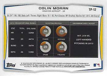2014 Bowman Draft - Top Prospects Silver Ice #TP-12 Colin Moran Back