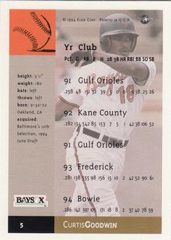 1994-95 Fleer Excel #5 Curtis Goodwin Back