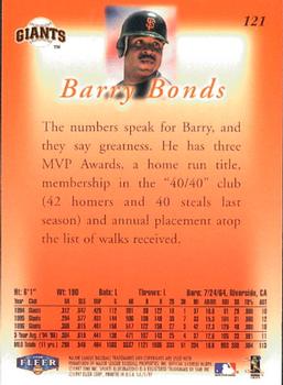 1997 Sports Illustrated #121 Barry Bonds Back