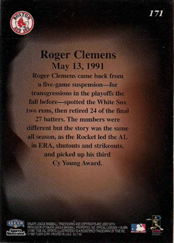 1997 Sports Illustrated #171 Roger Clemens Back