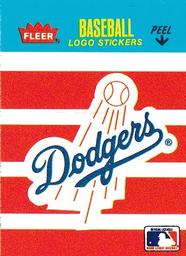 1987 Fleer Classic Miniatures - Logo Stickers (Stripes) #NNO Los Angeles Dodgers Front