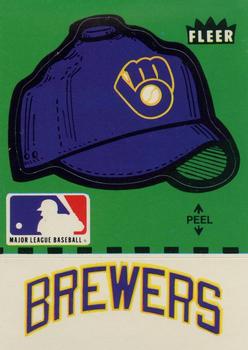 1980 Fleer Baseball Stickers #NNO Milwaukee Brewers Cap Front