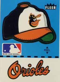 1980 Fleer Baseball Stickers #NNO Baltimore Orioles Cap (Blue) Front