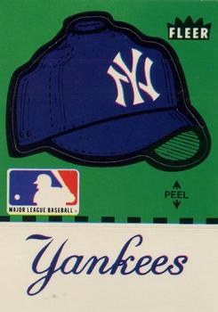1980 Fleer Baseball Stickers #NNO New York Yankees Cap Front