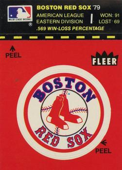 1980 Fleer Baseball Stickers #NNO Boston Red Sox Logo Front