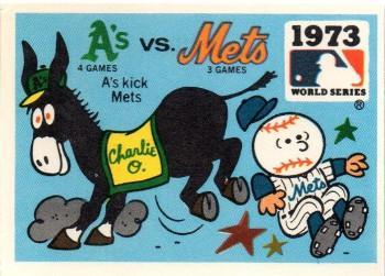 1980 Fleer Baseball Stickers #NNO New York Mets Monogram Back