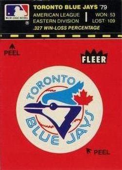 1980 Fleer Baseball Stickers #NNO Toronto Blue Jays Logo Front
