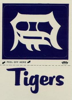 1980 Fleer Baseball Stickers #NNO Detroit Tigers Monogram Front