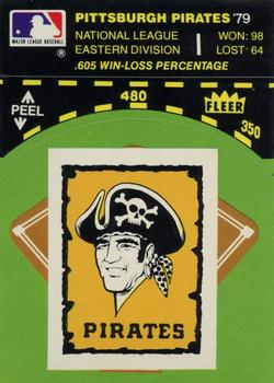 1980 Fleer Baseball Stickers #NNO Pittsburgh Pirates Baseball Diamond Front