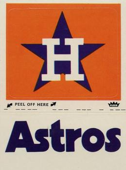 1980 Fleer Baseball Stickers #NNO Houston Astros Monogram Front