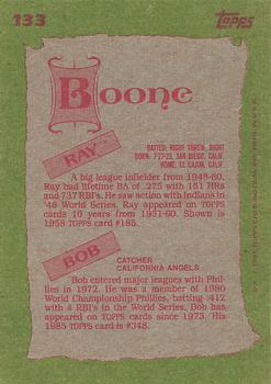 1985 Topps #133 Ray Boone / Bob Boone Back