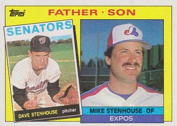 1985 Topps #141 Dave Stenhouse / Mike Stenhouse Front