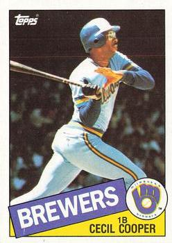 1985 Topps #290 Cecil Cooper Front