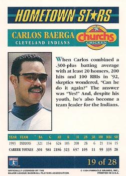 1994 Pinnacle Church's Hometown Stars #19 Carlos Baerga Back