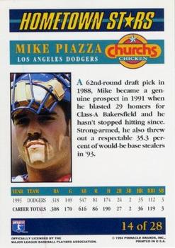 1994 Pinnacle Church's Hometown Stars - Gold #14 Mike Piazza Back