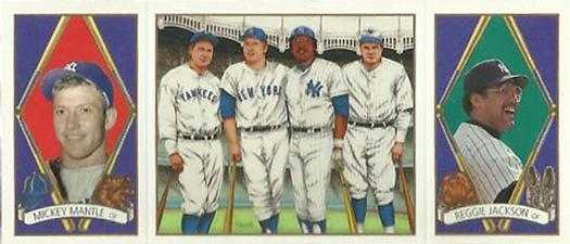 1993 Upper Deck All-Time Heroes #135 Mickey Mantle / Lou Gehrig / Reggie Jackson / Babe Ruth Front