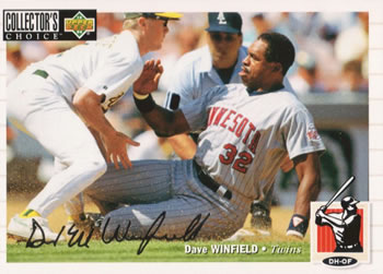 1994 Collector's Choice - Silver Signature #302 Dave Winfield Front