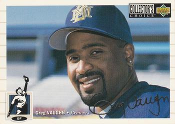 1994 Collector's Choice - Silver Signature #585 Greg Vaughn Front
