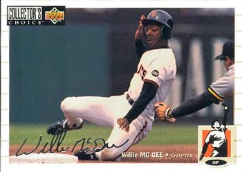 1994 Collector's Choice - Silver Signature #587 Willie McGee Front
