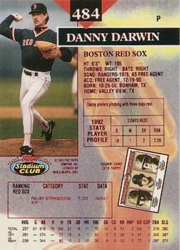 1993 Stadium Club - First Day Production #484 Danny Darwin Back