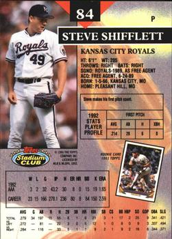 1993 Stadium Club - Members Only #84 Steve Shifflett Back