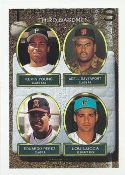 1993 Topps - Gold #494 Kevin Young / Adell Davenport / Eduardo Perez / Lou Lucca Front