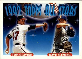 1993 Topps - Inaugural Marlins #410 Tom Glavine / Dave Fleming Front