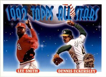 1993 Topps - Inaugural Marlins #411 Lee Smith / Dennis Eckersley Front