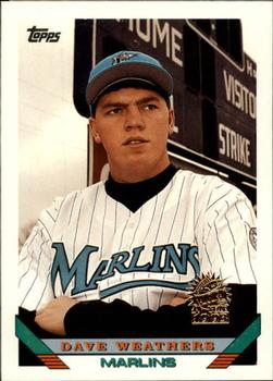 1993 Topps - Inaugural Marlins #739 Dave Weathers Front