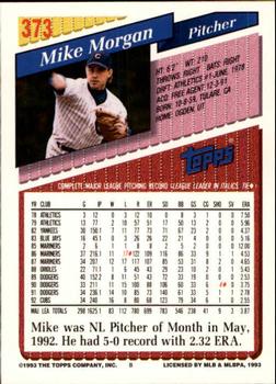 1993 Topps - Inaugural Rockies #373 Mike Morgan Back