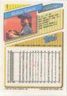 1993 Topps Micro #1 Robin Yount Back