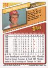 1993 Topps Micro #733 Tom Browning Back
