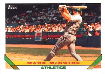 1992 Topps - 1993 Topps Pre-Production Samples #100 Mark McGwire Front