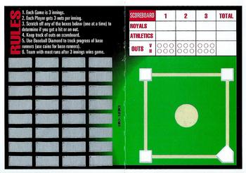 1993 Triple Play - Action Baseball Game #23 Royals vs Athletics Back