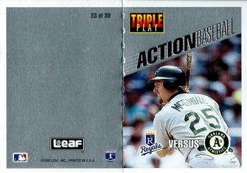1993 Triple Play - Action Baseball Game #23 Royals vs Athletics Front
