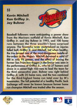 1993 Upper Deck - Gold Hologram #55 Ken Griffey Jr. / Jay Buhner / Kevin Mitchell Back