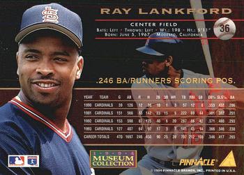 1994 Pinnacle - Museum Collection #36 Ray Lankford Back