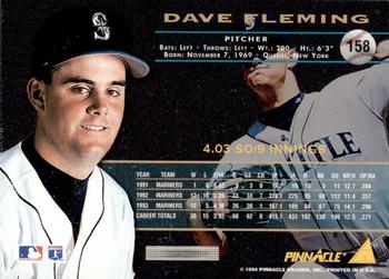 1994 Pinnacle - Artist's Proofs #158 Dave Fleming Back
