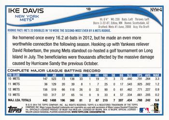 2014 Topps New York Mets #NYM-4 Ike Davis Back