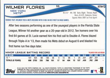 2014 Topps New York Mets #NYM-13 Wilmer Flores Back