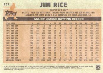2015 Topps Archives #237 Jim Rice Back